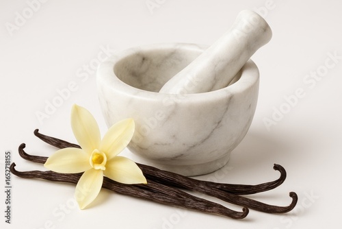 Vanilla-infused mortar mixt...