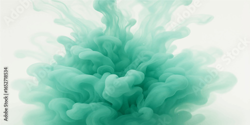 An abstract watercolor pattern of blue sky and clouds