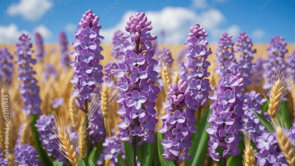 Naklejka premium Identifying the location of lilac blossoms in a specific area