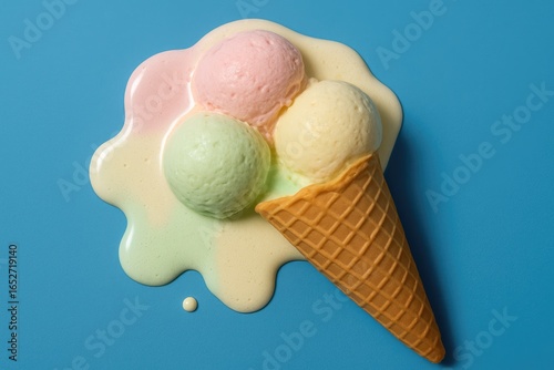 Frozen dessert balls meltin...