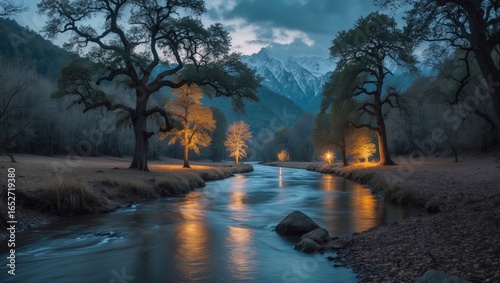 Tranquil Scene of a River F...