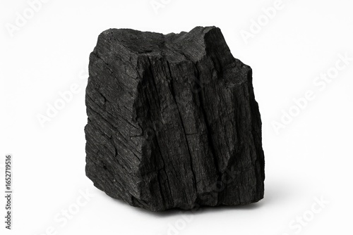 Charcoal fragment isolated ...