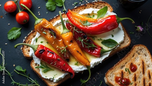 Flavorful baked sweet peppe...