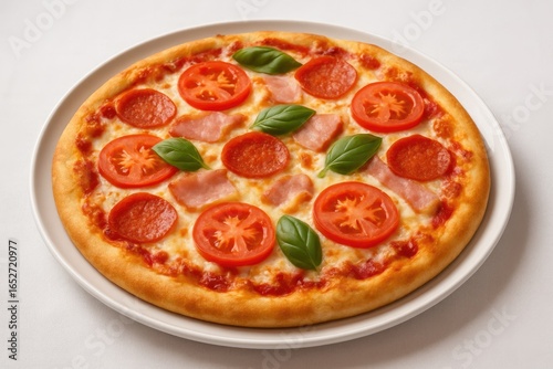 Freshly made pizza presente...