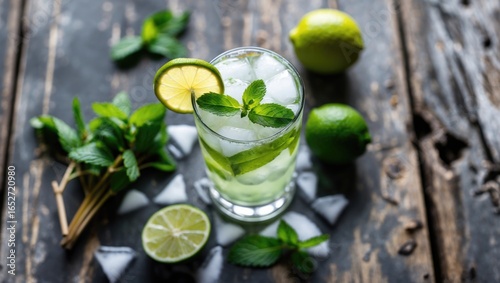 Summer drink featuring mint...