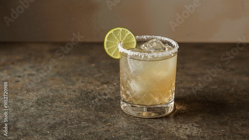 Margarita cocktail displaye...