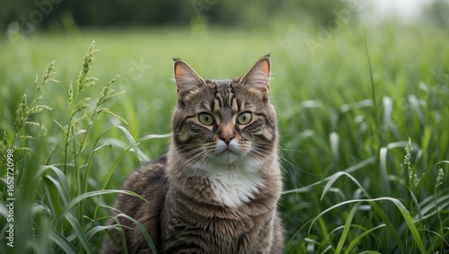Charming cat image amidst l...