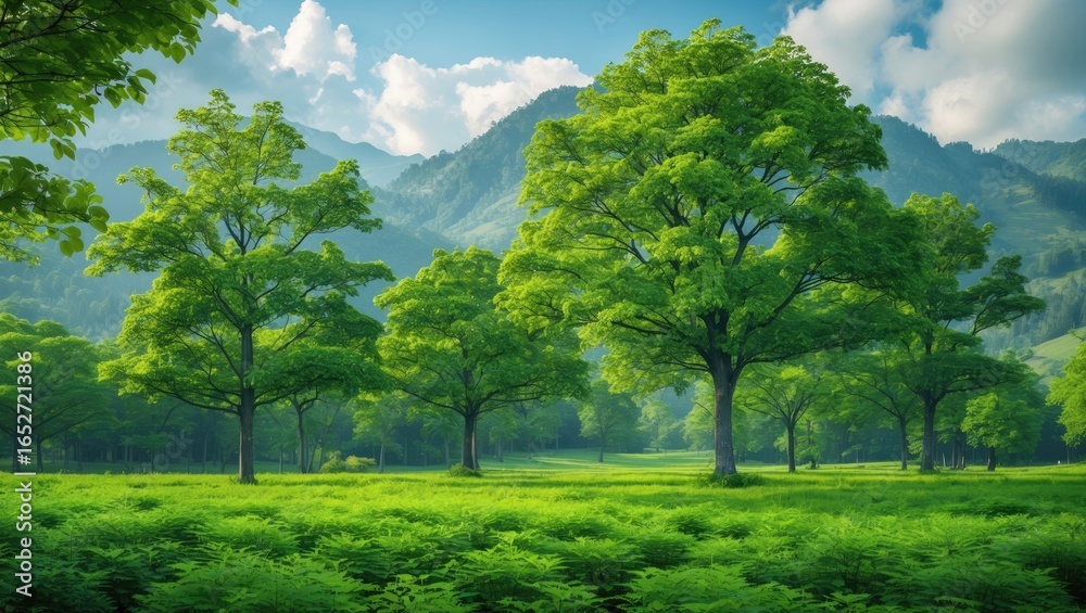 Obraz premium Vivid greenery highlights the wealth of nature