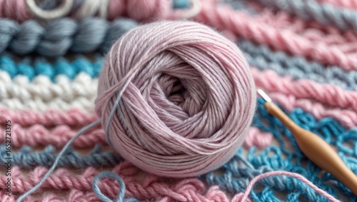 Detailed view of fine wool ...