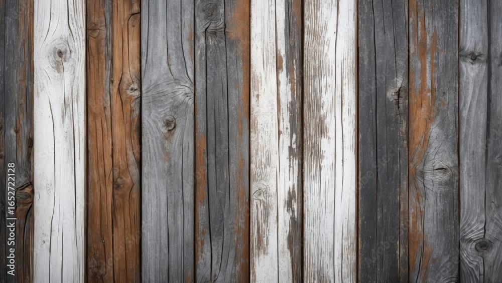 Fototapeta premium Textured wood featuring grey, brown, and white hues
