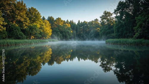 Compact Lake at Daybreak