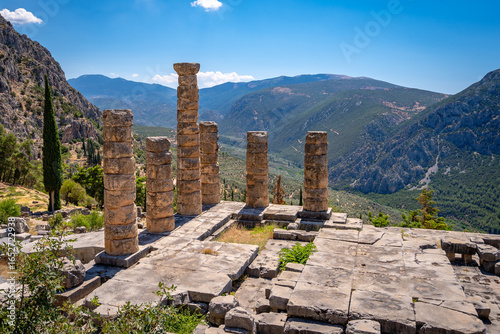 Delphi, Greece - Remains of Temple of Apollo