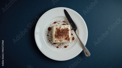 Decadent layered cake on a ...
