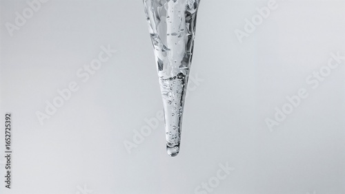 Spring thaw showing icicle ...