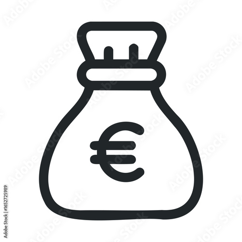 Money bag symbol representing wealth and finance concepts for design