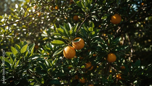 Radiant oranges nestled amo...