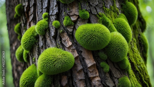 Moss-covered branch