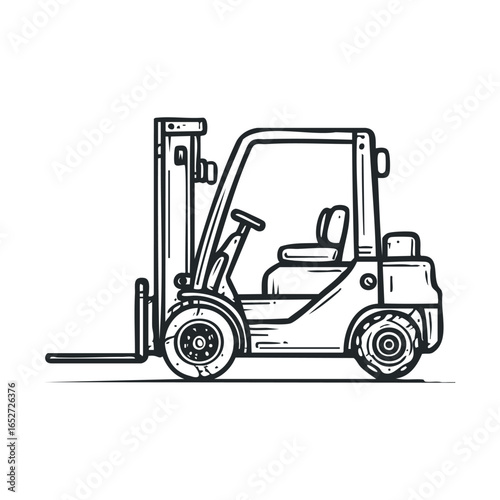 Heavy machinery operation with a detailed forklift design