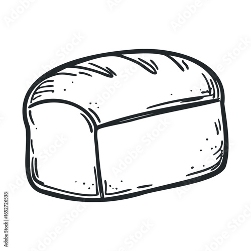 Fresh baked loaf of bread with a crusty exterior and soft inside