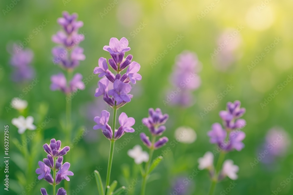 Lavender blossoms flourishing in the outdoor garden
