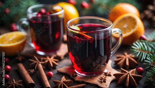 Close-up of mulled wine inf...