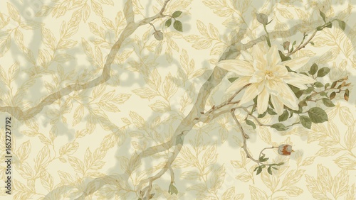 Soft yellow foliage backdro...