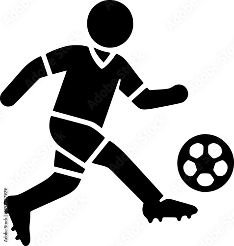 Soccer Player Dribbling Icon