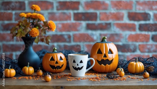 Halloween party setup with ...