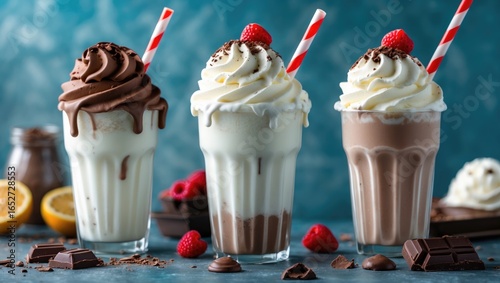 Delicious ice cream milksha...