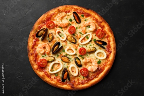 Rustic seafood and cheese p...