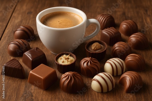 Assortment of chocolate pra...