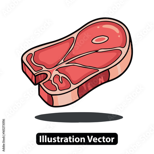 Delicious Cut of Steak A Juicy Illustration for Culinary, Food, and Dining Concepts