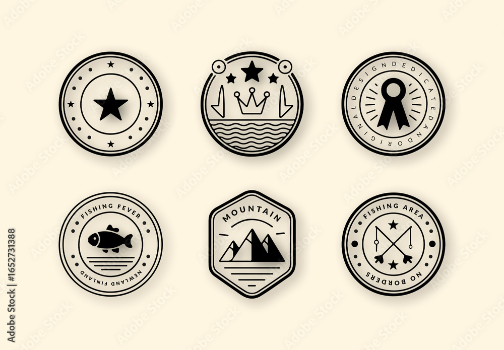 Badge Design Template Layout Stock Template | Adobe Stock