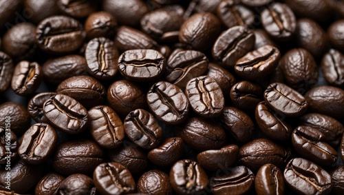 Detailed view of coffee bea...