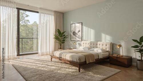 Contemporary Simple Bedroom...