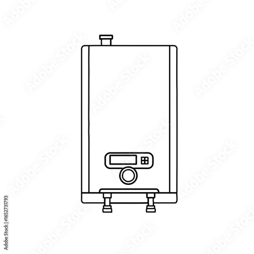 Detailed Outline of a Modern Water Heater for Home Use