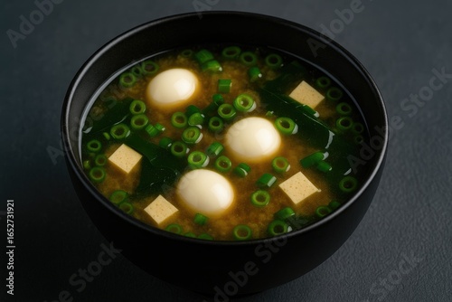 A black bowl containing Jap...