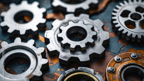 Industrial metal cog and ge...