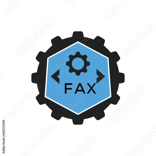 FAX Industrial Gear Logo Design – Engineering, Mechanical, and Construction Branding Icon. FAX Letter Logo.

