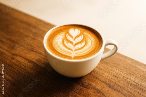 Artistic coffee lattes with...