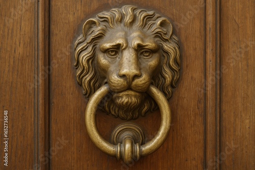 Antique Style Lion Head Doo...