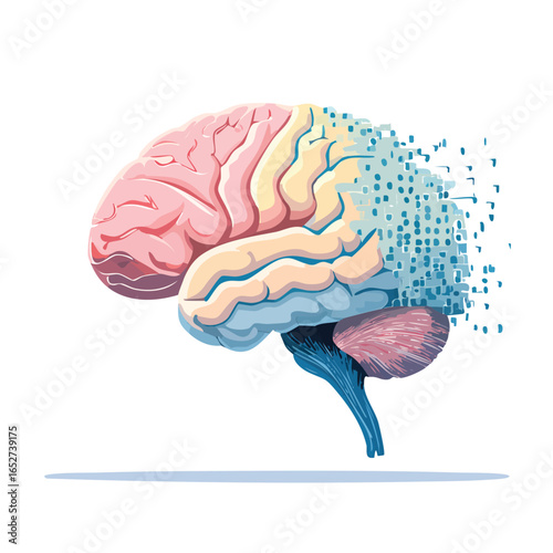 Digital Brain: Data Loss Concept Art