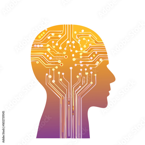 AI Brain Circuitry: Digital Mind Concept