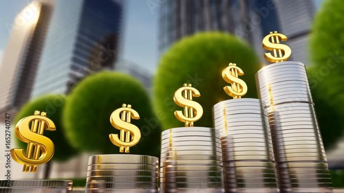 Financial Growth and Investment in Modern Cityscape