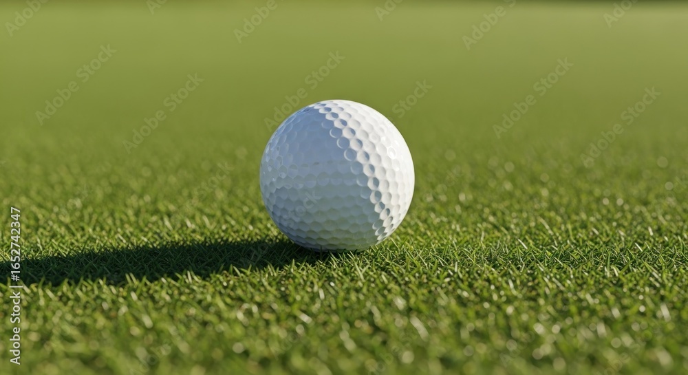 Fototapeta premium Golf ball on a grassy green