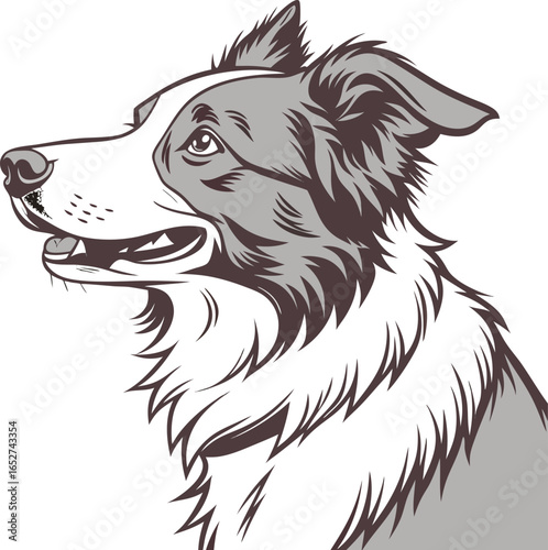 Stylized Dog Vector Illustration – Pet Animal Graphic Design
