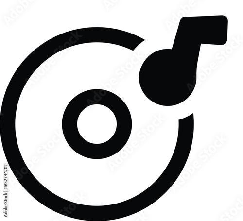 a vinyl record disc icon