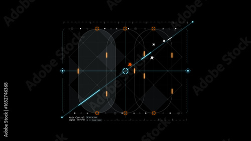 Jet Fighter Targeting Screen HUD Template
