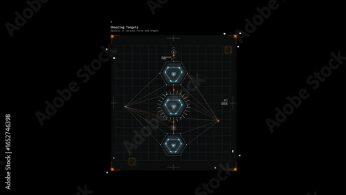 Jet Fighter Targeting Screen HUD Template
