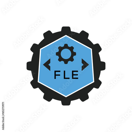 FMF Industrial Gear Logo Design – Engineering, Mechanical, and Construction Branding Icon. FMF Letter Logo.
